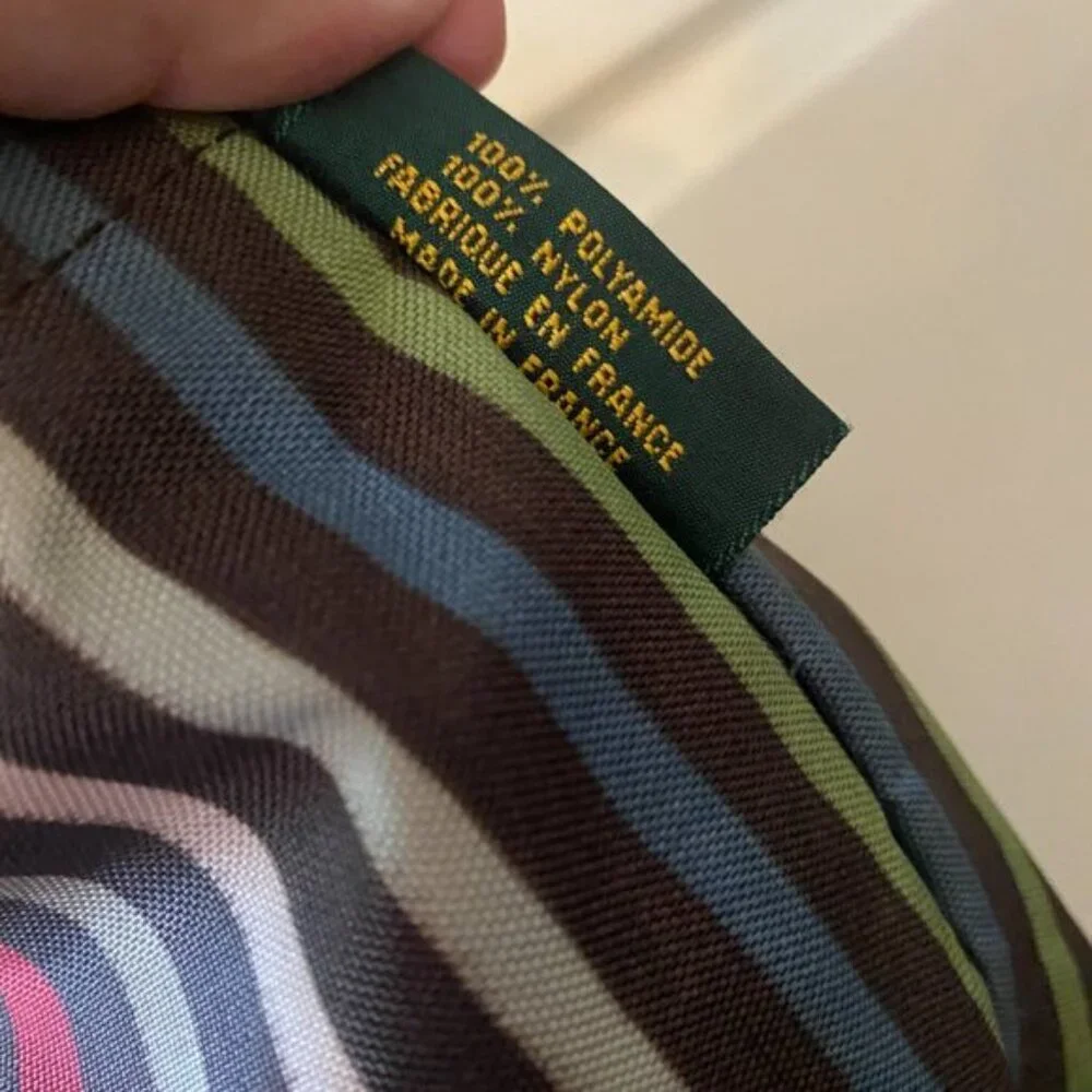 Herve Chapelier Paris Purse - Striped Multi Color/Rainbow - Picture 3 of 5